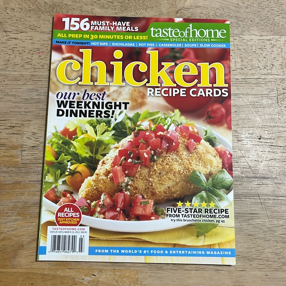 Taste of Home Chicken Recipe Cards Special Edition 2012